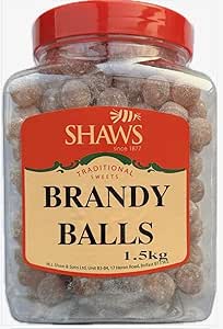 WJ Shaw Brandy Balls Old Style Sweet Jar