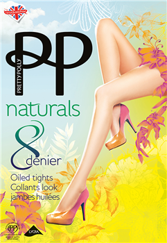 Pretty Polly Naturals Oiled Tights - 2 PAIR PACK FREE UK DELIVERY - Holywood Superstore