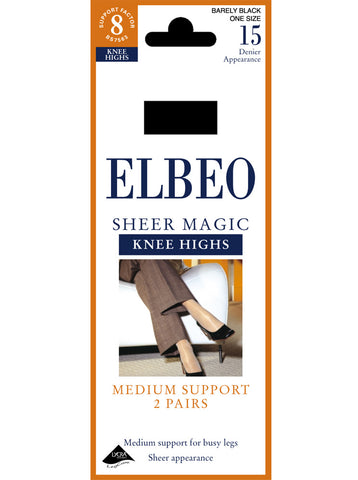 Pretty Polly ELBEO 15 Denier Sheer Magic Knee Highs - 2 Pair Pack FREE UK Delivery - Holywood Superstore