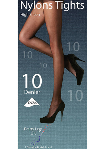 Pretty Legs 10 Denier Sheer Nylons Tights - 2 Pair Pack-Free UK Delivery - Holywood Superstore