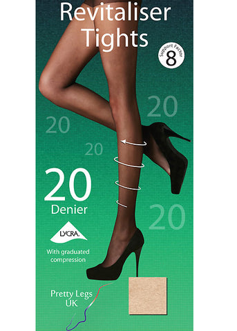 Pretty Legs Revitaliser Tights - 2 Pair Pack - Free UK Delivery - Holywood Superstore