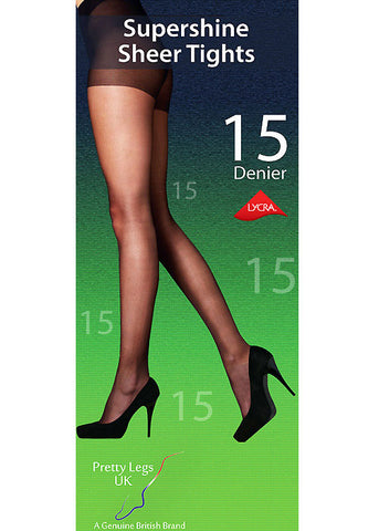 Pretty Legs Supershine Tights - 2 Pair Pack - Free UK Delivery - Holywood Superstore