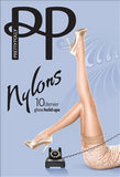 Pretty Polly Nylon Lace Top Hold Ups -2 PAIR PACK FREE UK DELIVERY - Holywood Superstore